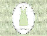 Front View Thumbnail - Honey Dew & Oyster Will You Be My Maid of Honor Card - Dress