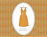 Front View Thumbnail - Orange Crush & Oyster Will You Be My Maid of Honor Card - Dress