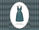 Front View Thumbnail - Teal & Oyster Will You Be My Maid of Honor Card - Dress