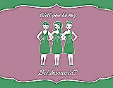 Front View Thumbnail - Juniper & Rosebud Will You Be My Bridesmaid Card - Girls