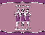 Front View Thumbnail - Paradise & Rosebud Will You Be My Bridesmaid Card - Girls