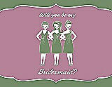 Front View Thumbnail - Clover & Rosebud Will You Be My Bridesmaid Card - Girls