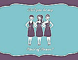 Front View Thumbnail - Smashing & Spa Will You Be My Maid of Honor Card - Girls
