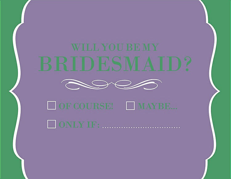 Front View - Passion & Juniper Will You Be My Bridesmaid Card - Checkbox
