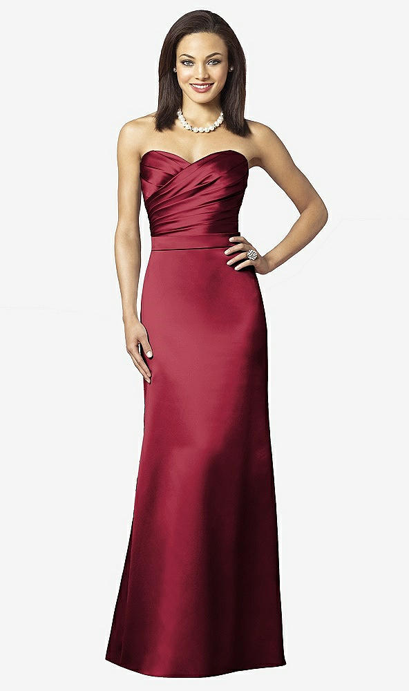 Front View - Burgundy After Six Bridesmaids Style 6628
