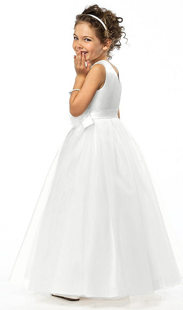 Back View - White Flower Girl Style FL4030