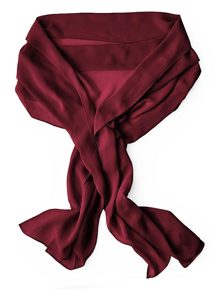 Back View - Cabernet Lux Chiffon Stole