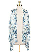 Front View Thumbnail - Cottage Rose Dusk Blue Lux Chiffon Stole