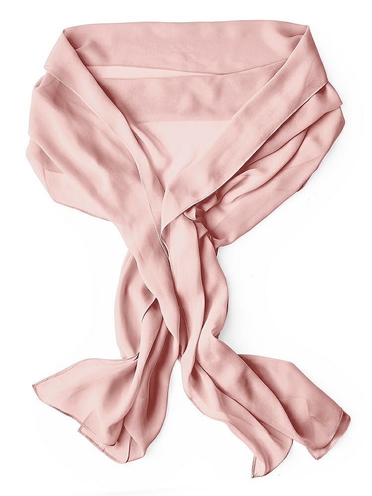 Back View - Rose Lux Chiffon Stole