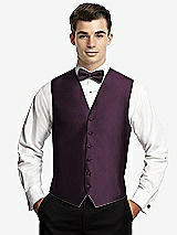 Front View Thumbnail - Aubergine Yarn-Dyed 6 Button Tuxedo Vest by After Six