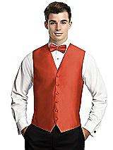 Rear View Thumbnail - Spice Yarn-Dyed 6 Button Tuxedo Vest by After Six