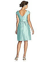 Rear View Thumbnail - Seaside Alfred Sung Cap Sleeve Cocktail Dress D568