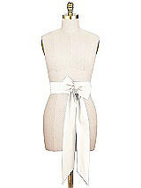Alt View 1 Thumbnail - Ivory Matte Satin Sash