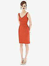 Alt View 1 Thumbnail - Fiesta Cocktail V-Neck Fitted Sleeveless Dress