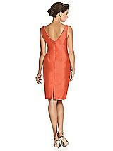 Rear View Thumbnail - Fiesta Cocktail V-Neck Fitted Sleeveless Dress