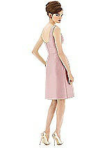 Rear View Thumbnail - Ballet Pink Alfred Sung Bridesmaid Dress D654