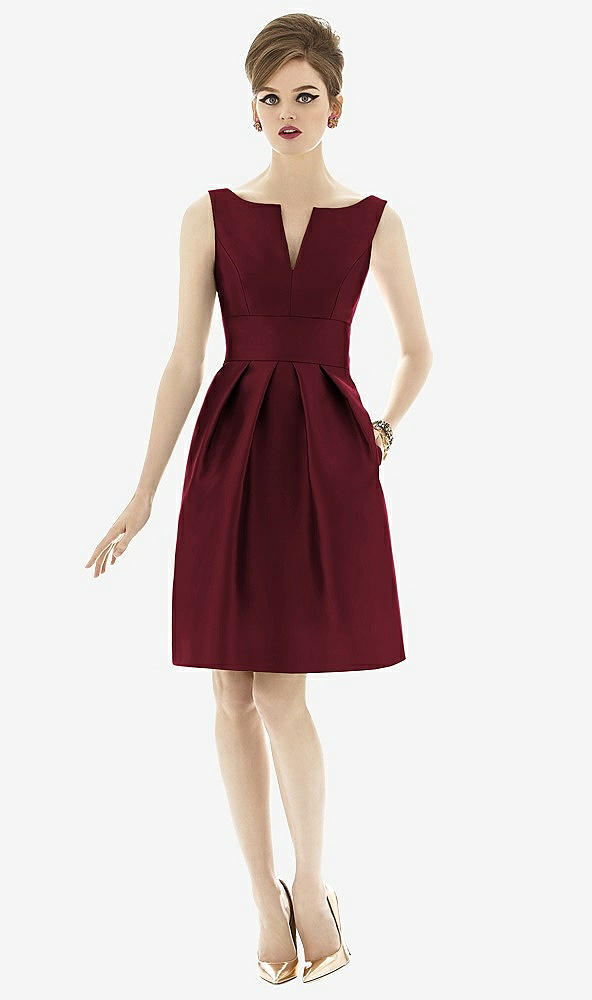 Front View - Cabernet Alfred Sung Bridesmaid Dress D654