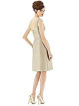 Rear View Thumbnail - Champagne Alfred Sung Bridesmaid Dress D654