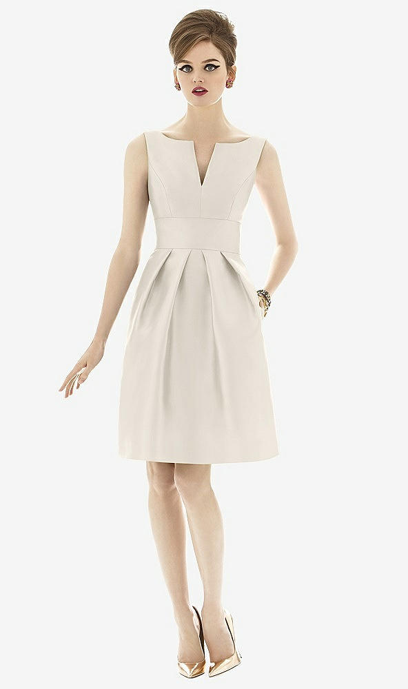 Front View - Ivory Alfred Sung Bridesmaid Dress D654