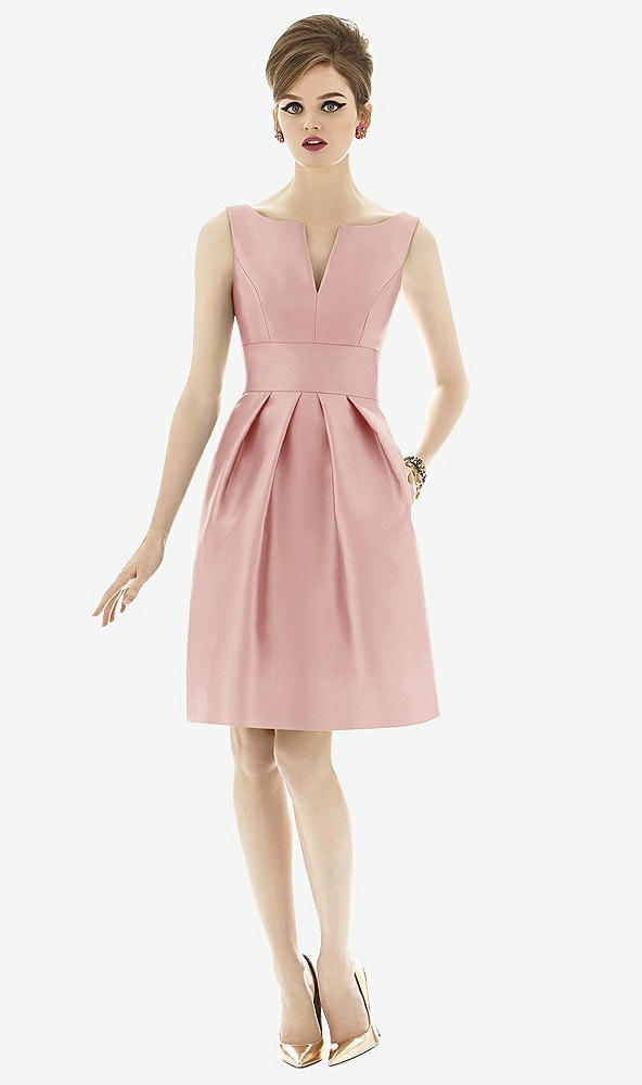 Front View - Rose Alfred Sung Bridesmaid Dress D654