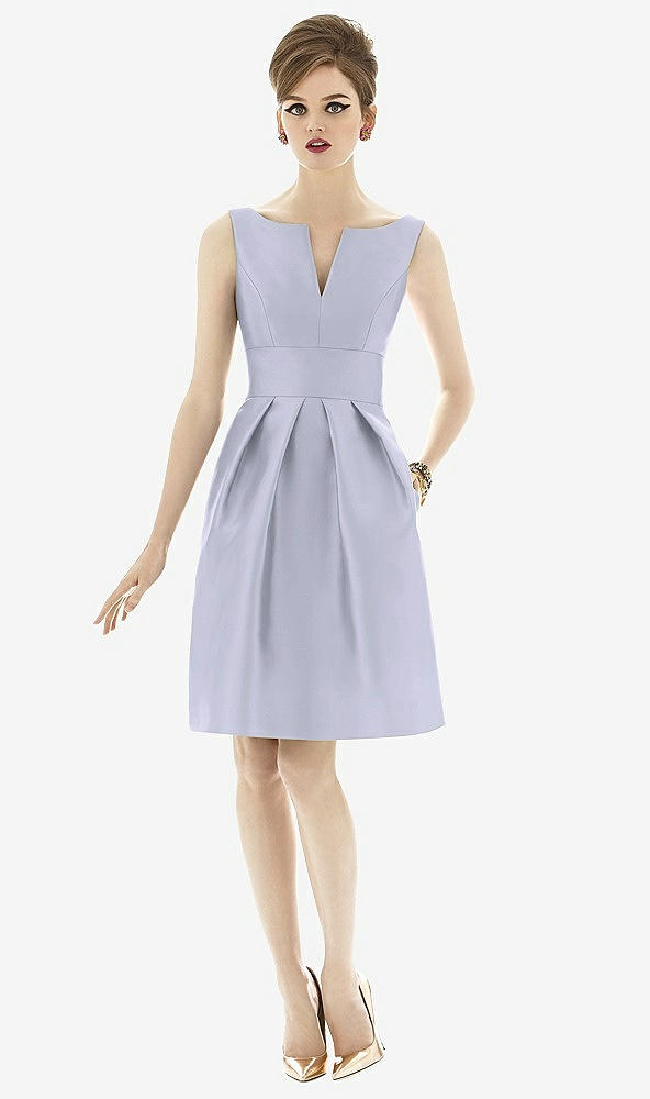 Front View - Silver Dove Alfred Sung Bridesmaid Dress D654