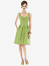 Front View Thumbnail - Mojito Cocktail Sleeveless Satin Twill Dress