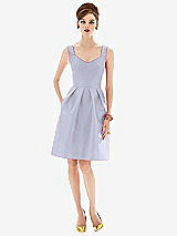 Front View Thumbnail - Silver Dove Cocktail Sleeveless Satin Twill Dress