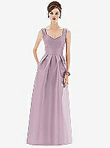 Front View Thumbnail - Suede Rose Alfred Sung Bridesmaid Dress D659