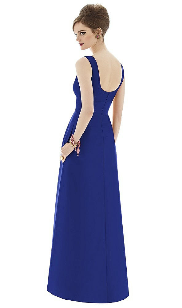 Back View - Cobalt Blue Alfred Sung Bridesmaid Dress D659
