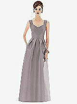 Front View Thumbnail - Cashmere Gray Alfred Sung Bridesmaid Dress D659