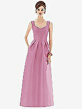 Front View Thumbnail - Powder Pink Alfred Sung Bridesmaid Dress D659