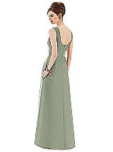 Rear View Thumbnail - Sage Alfred Sung Bridesmaid Dress D659