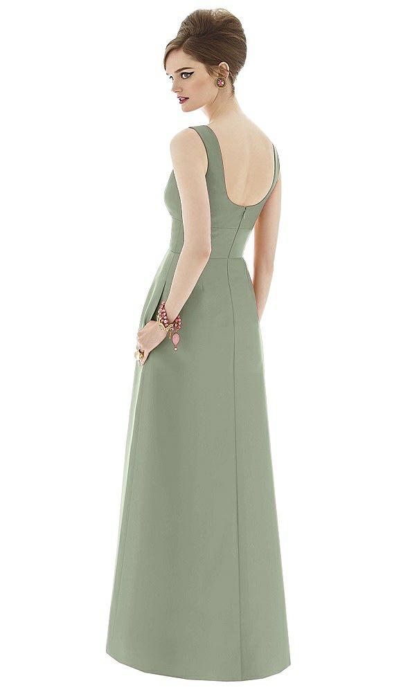 Back View - Sage Alfred Sung Bridesmaid Dress D659