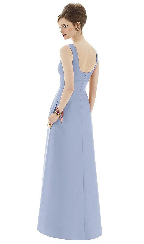 Back View - Sky Blue Alfred Sung Bridesmaid Dress D659