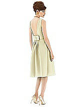 Rear View Thumbnail - Butter Yellow Alfred Sung Open Back Cocktail Dress D660