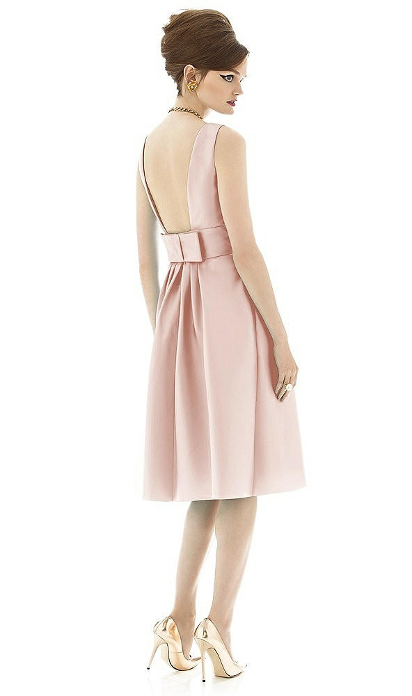 Back View - Blush Alfred Sung Open Back Cocktail Dress D660