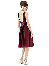 Rear View Thumbnail - Cabernet Alfred Sung Open Back Cocktail Dress D660