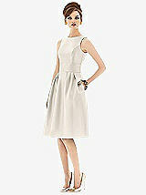 Front View Thumbnail - Ivory Alfred Sung Open Back Cocktail Dress D660