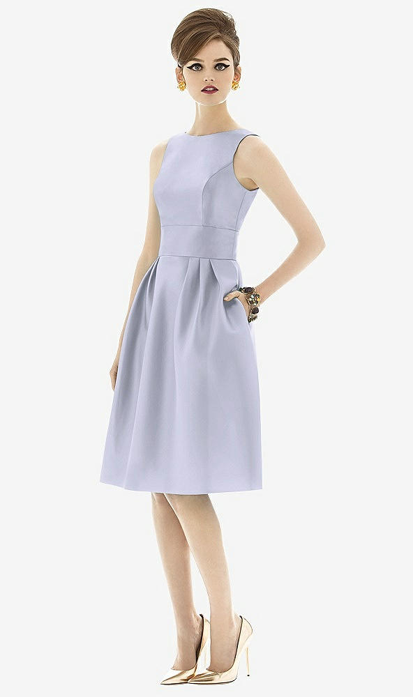 Front View - Silver Dove Alfred Sung Open Back Cocktail Dress D660