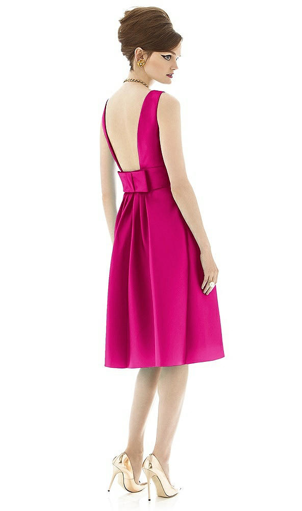 Back View - Think Pink Alfred Sung Open Back Cocktail Dress D660