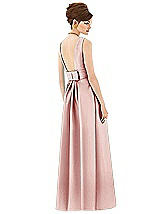 Rear View Thumbnail - Rose Alfred Sung Open Back Satin Twill Gown D661