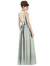 Rear View Thumbnail - Willow Green Alfred Sung Open Back Satin Twill Gown D661