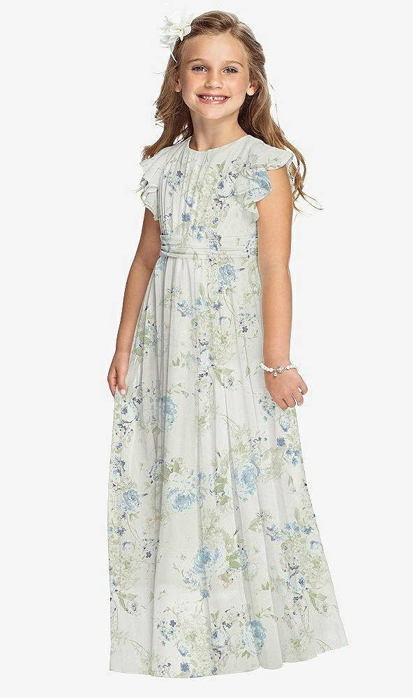 Front View - Bleu Garden Flower Girl Dress FL4038