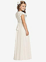 Rear View Thumbnail - Ivory Flower Girl Dress FL4038