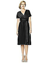Alt View 1 Thumbnail - Black Twist Wrap Convertible Cocktail Dress