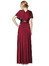 Alt View 2 Thumbnail - Burgundy Twist Wrap Convertible Maxi Dress