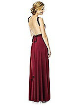 Alt View 4 Thumbnail - Burgundy Twist Wrap Convertible Maxi Dress