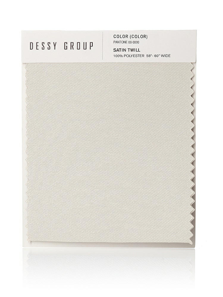 Front View - Ivory Satin Twill Swatch