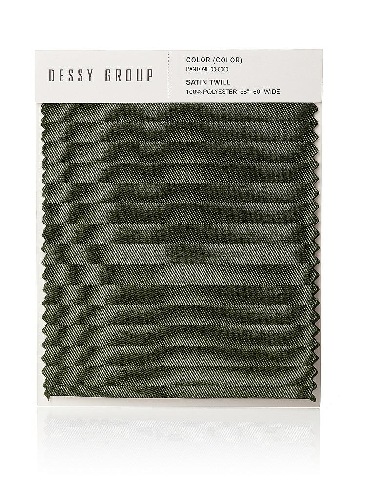 Front View - Olive Green Satin Twill Swatch