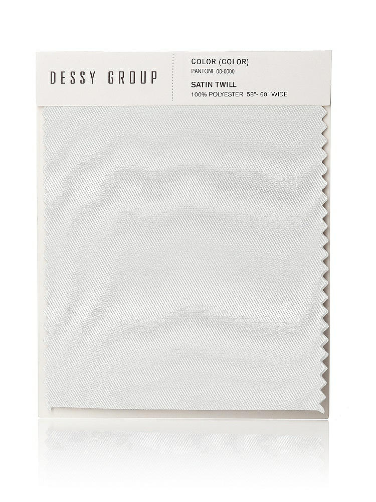 Front View - White Satin Twill Swatch